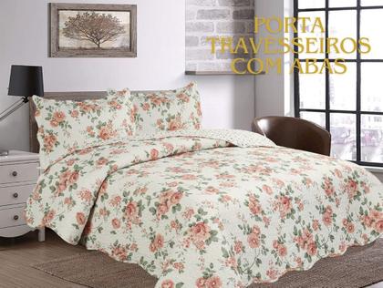 Imagem de Kit Colcha Bouti Dupla Face com Porta Travesseiros Queen