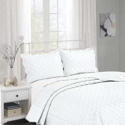 Imagem de KIT COLCHA CAM ORFEU KING 260x280 BRANCO 3 PEÇAS