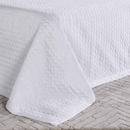 Imagem de Kit Colcha Casal Cetim / Toque de Pessego  3 Peças Satinatto BRANCO - Tessi