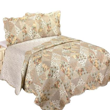 Imagem de Kit Colcha Casal  Evolution Patchwork 220X240cm