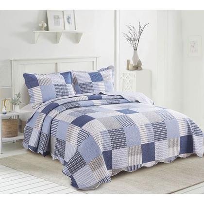 Imagem de Kit Colcha Casal  Evolution Patchwork 220X240cm