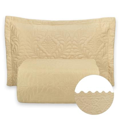 Imagem de Kit Colcha Cobre Leito Camili Queen Dupla Face 3 Peças Ultrassônico