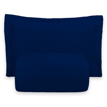 Imagem de Kit Colcha Cobre Leito Camili Queen Dupla Face 3 Peças Ultrassônico