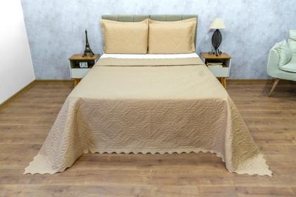 Imagem de Kit Colcha Cobre Leito Camili Queen Dupla Face 3 Peças Ultrassônico