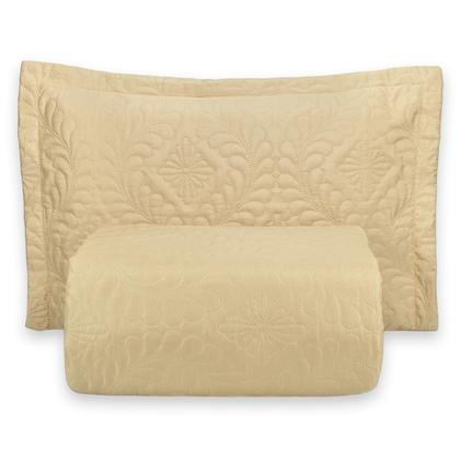 Imagem de Kit Colcha Cobre Leito Camili Queen Dupla Face 3 Peças Ultrassônico