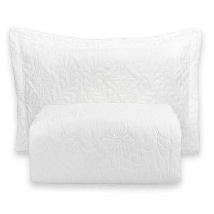 Imagem de Kit Colcha Cobre Leito Camili Queen Dupla Face 3 Peças Ultrassônico