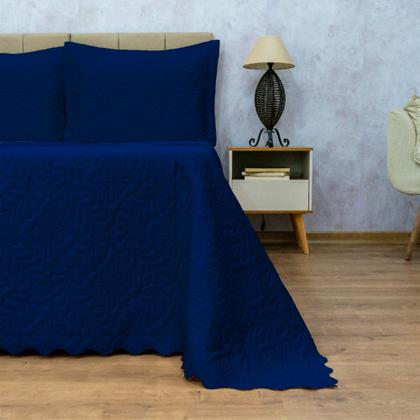 Imagem de Kit Colcha Cobre Leito Camili Super King Dupla Face 3 Peças Ultrassônico