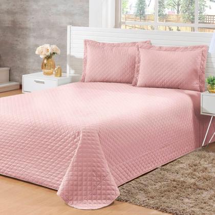 Imagem de kit Colcha Cobre Leito Casal Luxo 3 Peças Diversas Cores