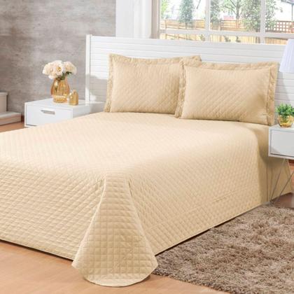 Imagem de kit Colcha Cobre Leito Casal Luxo 3 Peças Diversas Cores