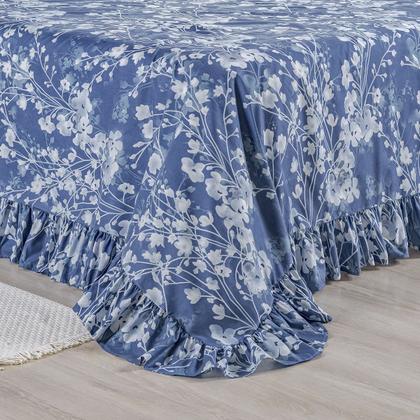 Imagem de Kit Colcha Cobre Leito Casal Padrão 400 Fios Toque Macio 3 Peças com Porta Travesseiro