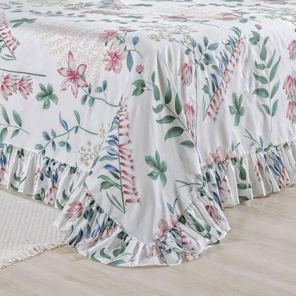 Imagem de Kit Colcha Cobre Leito Casal Padrão 400 Fios Toque Macio 3 Peças com Porta Travesseiro