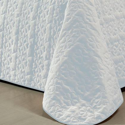 Imagem de Kit Colcha Cobre Leito Casal Queen Matelado Florido 03 peças