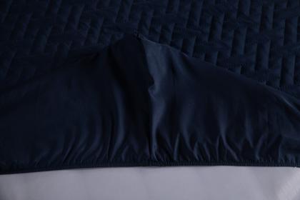 Imagem de Kit Colcha Cobre Leito Jogo Cama Infantil Solteiro 5 Pçs Matelado Macio Sleep Astronauta Menino Marinho