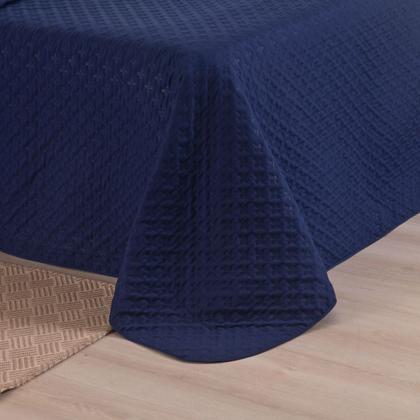 Imagem de Kit Colcha Cobre Leito Jogo Roupa Cama Casal Super King 3 Pçs Matelado Simples 200 Fios Toque Seda