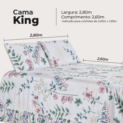 Imagem de Kit Colcha Cobre Leito King 200 Fios Toque Macio 3 Peças com Porta Travesseiro