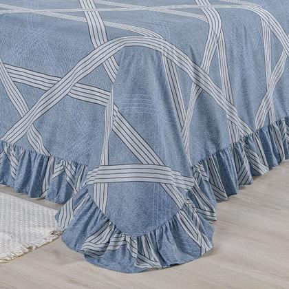 Imagem de Kit Colcha Cobre Leito King 200 Fios Toque Macio 3 Peças com Porta Travesseiro