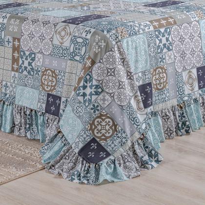 Imagem de Kit Colcha Cobre Leito King 200 Fios Toque Macio 3 Peças com Porta Travesseiro