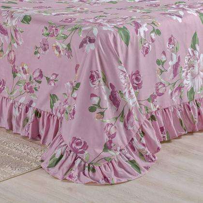 Imagem de Kit Colcha Cobre Leito Solteiro 200 Fios Toque Macio 2 Peças com Porta Travesseiro