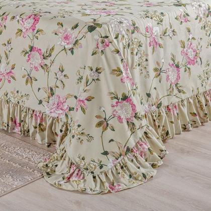 Imagem de Kit Colcha Cobre Leito Solteiro 200 Fios Toque Macio 2 Peças com Porta Travesseiro