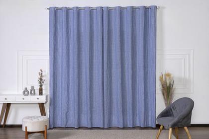 Imagem de Kit Colcha Cobre Leito Solteiro + Cortina 3 Metros Tecido Rústico Topázio 5 Peças