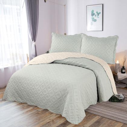 Imagem de Kit Colcha/Cobre Leito Veneza Solteiro - 1 Porta Travesseiro  Têxtil Arte