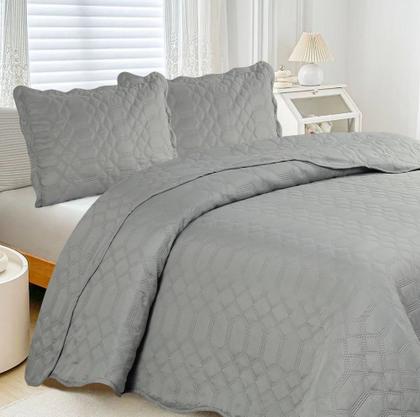 Imagem de Kit Colcha/Cobre Leito Veneza Solteiro - 1 Porta Travesseiro  Têxtil Arte