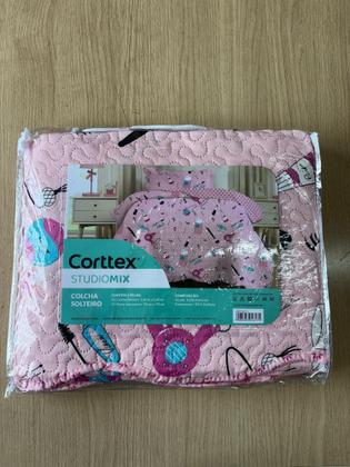 Imagem de Kit Colcha Cobre Leito1,6x2,4 Infantil Dupla Face Solteiro Studio mix