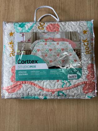Imagem de Kit Colcha Cobre Leito1,6x2,4 Infantil Dupla Face Solteiro Studio mix