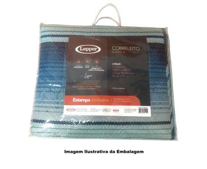 Imagem de Kit Colcha CobreLeito Super King Estampado Dupla Face Lepper