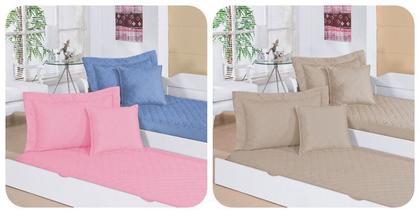 Imagem de Kit Colcha Com Elástico Solteiro 04 Peças Beliches  Bicamas