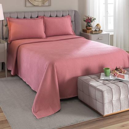 Imagem de Kit Colcha Dohler Piquet Liso - 100% Algodão - Queen