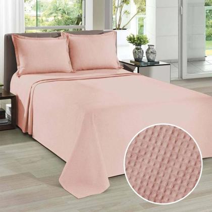 Imagem de Kit Colcha Dohler Piquet Liso - 100% Algodão - Queen