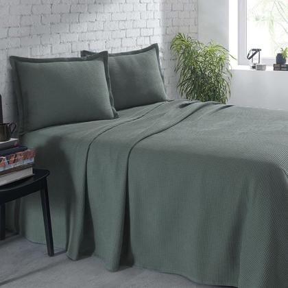Imagem de Kit Colcha Dohler Piquet Liso - 100% Algodão - Queen