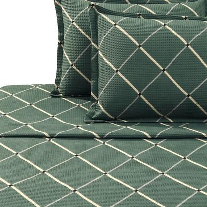 Imagem de Kit Colcha Gaia Casal Dohler Piquet Favo 100% Algodão