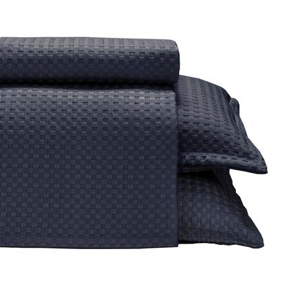 Imagem de Kit Colcha King Döhler Provença Azul Marinho 3 peças