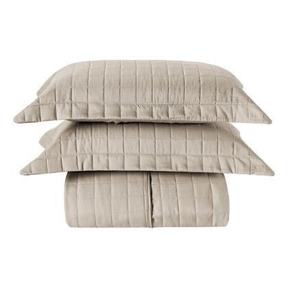 Imagem de Kit Colcha Matelassê Percal 300 fios Basic Casal 07 Peças 100% Poliéster - Bege Moon