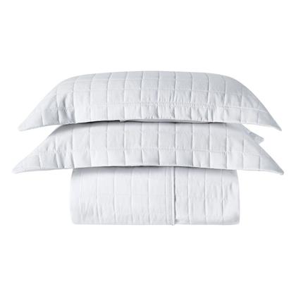 Imagem de Kit Colcha Matelassê Percal 300 fios Basic King 07 Peças 100% Poliéster - Branco Ethnic