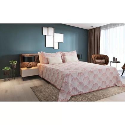 Imagem de Kit Colcha Montblanc Folhagem 102 Terracota Solteiro 180x230