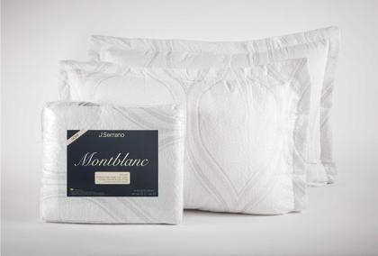 Imagem de Kit Colcha Montblanc Orvalho 01 Branco Solteiro 180x230cm