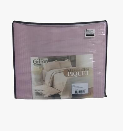 Imagem de Kit Colcha Piquet 3 Pçs Casal 220x250 Várias Cores