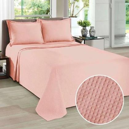 Imagem de Kit Colcha Piquet 3 Pçs Casal 220x250 Várias Cores