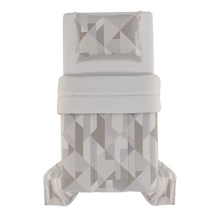 Imagem de Kit Colcha Solteiro 160 Fios Karsten 2 Peças Blasius Cinza