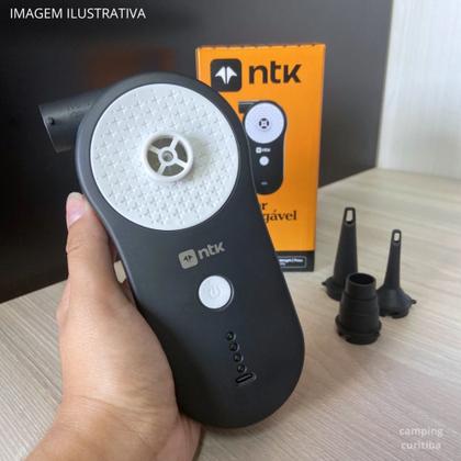 Imagem de Kit Colchao Casal Fit Ecologic Ntk + Bomba de Ar Recarregavel Via Usb Portatil Nautika
