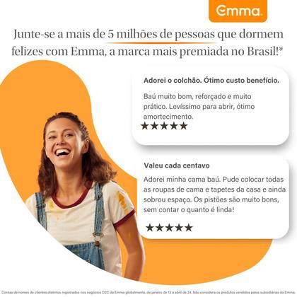 Imagem de Kit Colchão Emma Original + Cama Baú Emma Queen