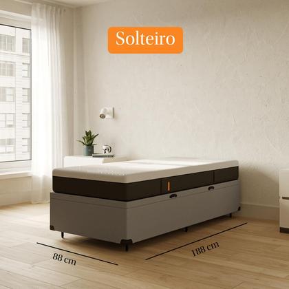 Imagem de Kit Colchão Emma Original + Cama Baú Emma Solteiro