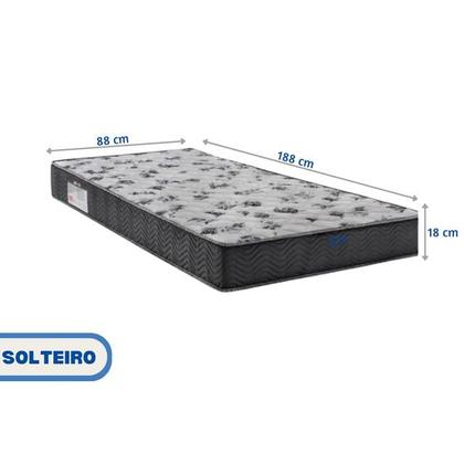 Imagem de Kit Colchão Ortobom Iso 100 D33 Solteiro 88x188 cm com Protetor Impermeável Solteiro 88x188x30 cm  Indicado para Uso residêncial  Casas de Praia