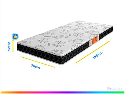 Imagem de Kit Colchão Solteiro Plumatex Espuma D20 12x78cm