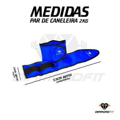 Imagem de Kit Colchonete Dobrável D50 Academia Maleta + Par de Caneleira 2Kg Musculação Fitness Tornozeleira Azul