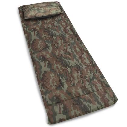 Imagem de Kit Colchonete e Travesseiro Acampamento Camping Solteiro Pesca Retiro Ginástica 188x78cm Camuflado