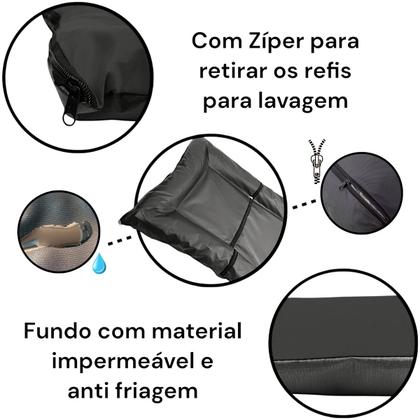 Imagem de Kit Colchonete Pet Grande com Comedouro Coleira Bolinha Fofos